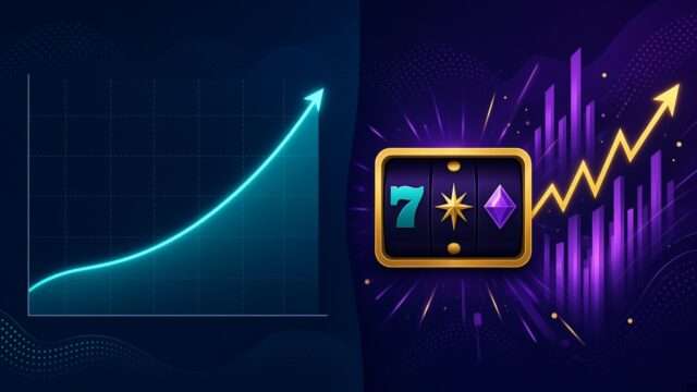 Crash game multiplier curve compared with a slot machine volatility chart