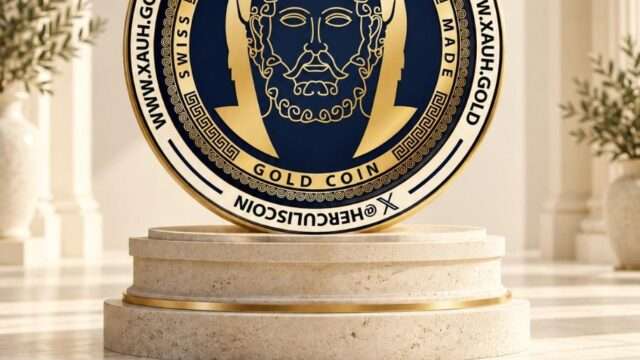 Herculis Gold Coin XAUH promotional coin illustration