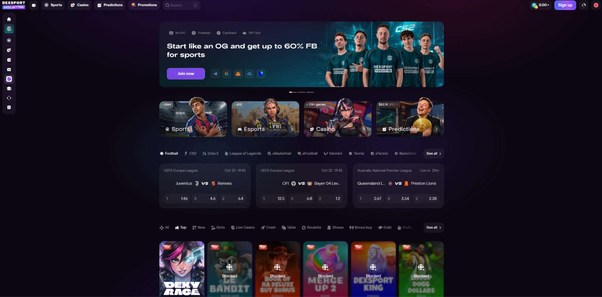 Dexsport Casino Website