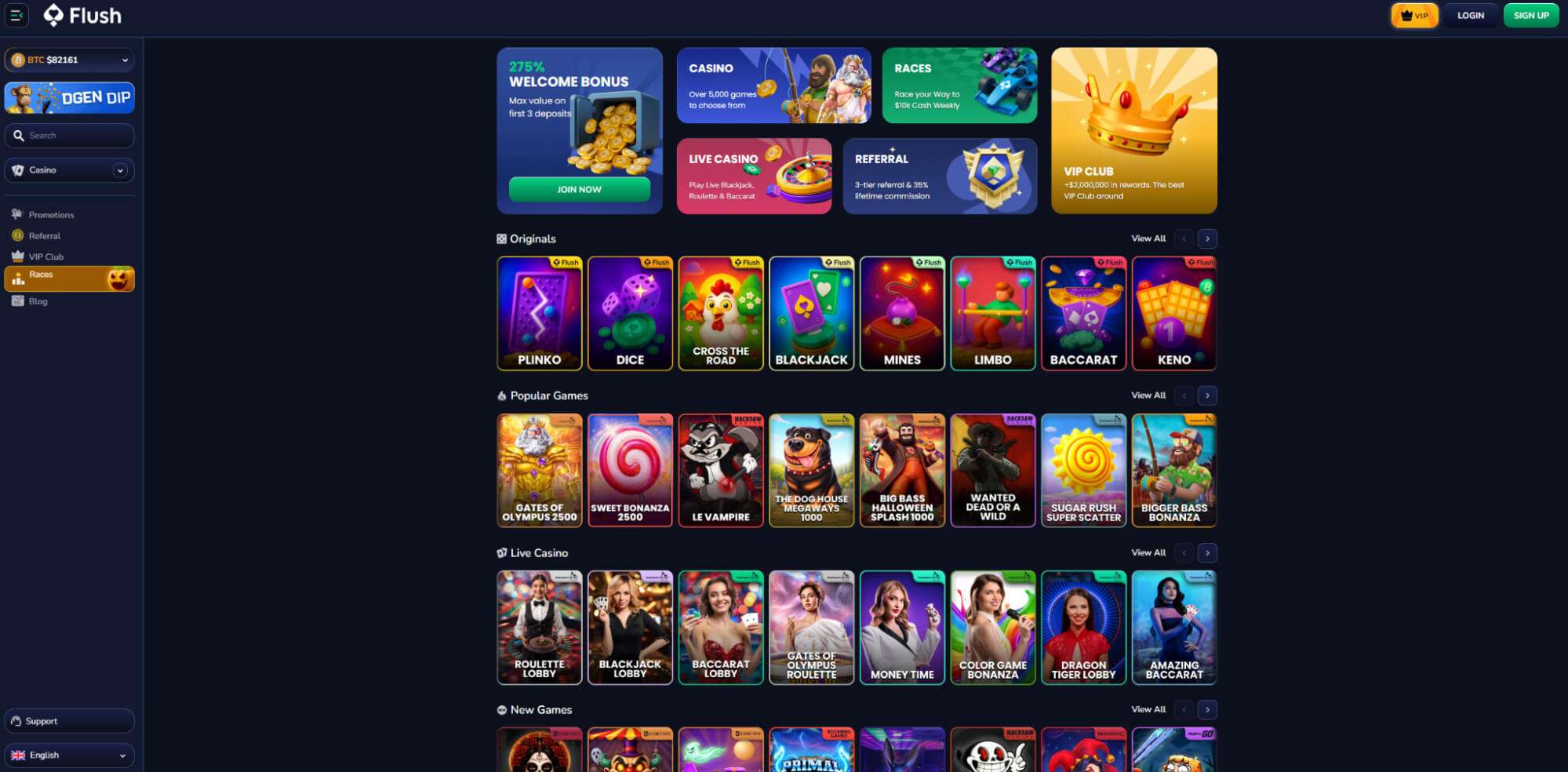Flush Casino Website