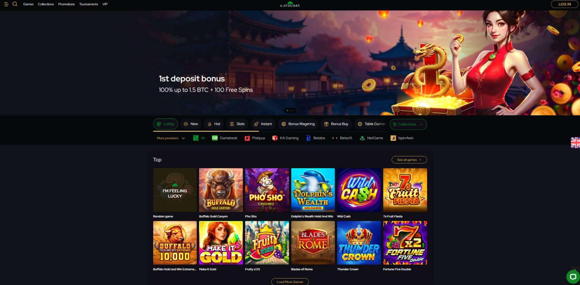 KatsuBet Casino Website