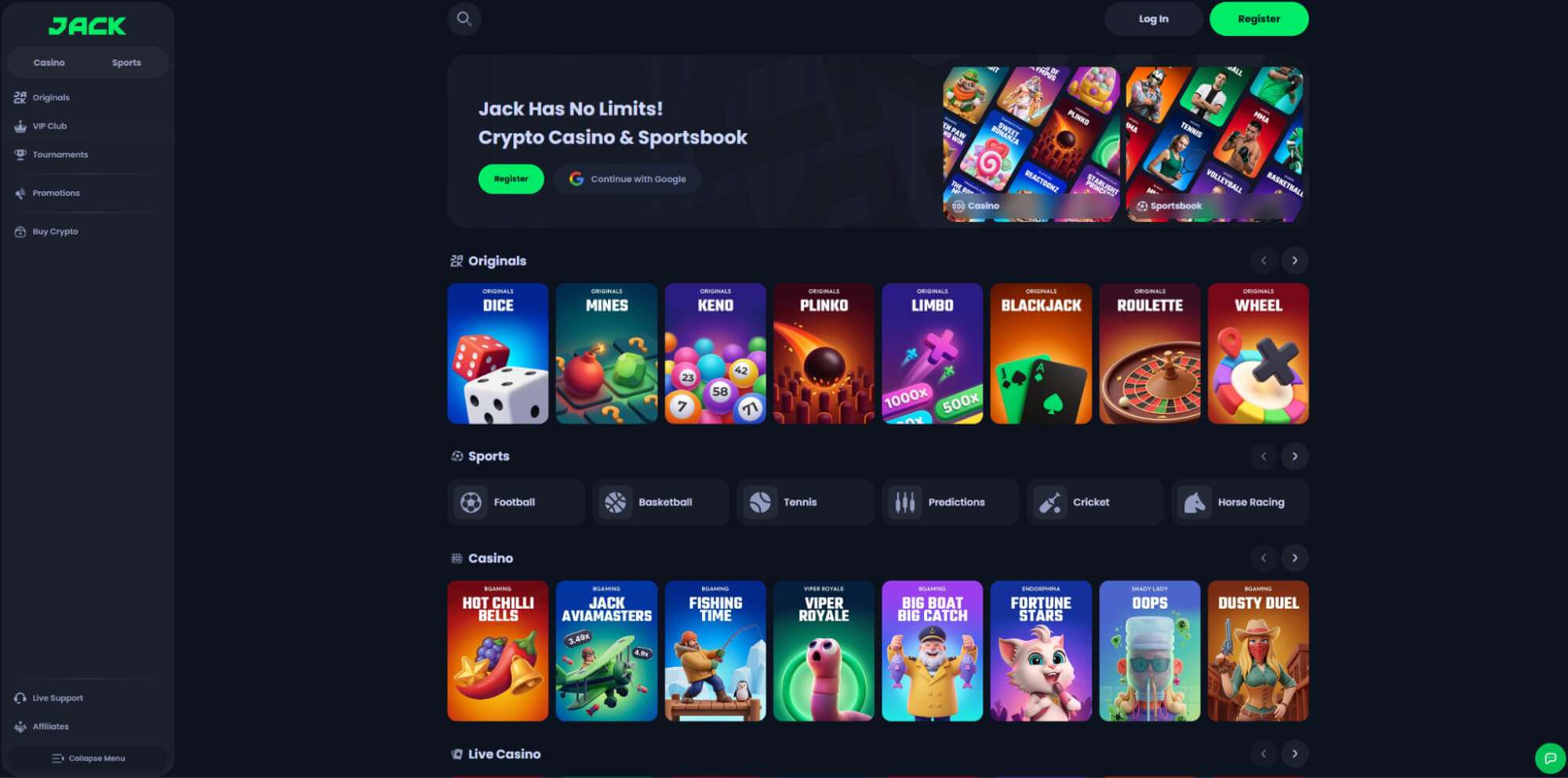 Jack Casino Website