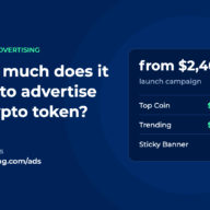 Crypto token advertising cost in 2026, from $2,400 for a launch campaign