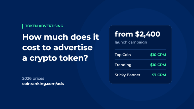 Crypto token advertising cost in 2026, from $2,400 for a launch campaign